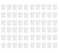 Confezione da 60 auricolari di ricambio in gomma siliconica bianca, fungo di ricambio per radio acustica, tubo auricolare/bobina auricolare per Motorola Baofeng, Kenwood, Midland, Yaesu, Cobra, Icom