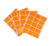 Confezione da 60 etichette adesive rettangolari arancioni fluorescenti, 19 x 25 mm