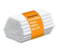 Confezione da 60 filtri di ricambio per umidificatore - Mini diffusore d'aria in puro cotone, stoppini di ricambio per piccoli diffusori di umidificatori portatili, in ufficio, camera da letto, casa