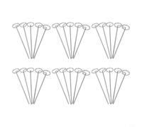 Confezione da 60 picchetti da giardino zincati da 15,2 cm, con perni superiori in stile G, resistenti alla ruggine, zincatura a caldo, robusti, calibro 11 per il fissaggio
