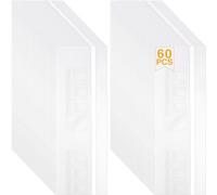 Confezione da 60 trappole adesive per mosche per interni, trappole per mosche da finestra, carte moschicide adesive, acchiappamosche per interni, adesivi per mosche per la casa