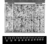 Confezione da 600 unghie finte a mezza punta, unghie corte, extension naturali