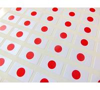 Confezione da 64 mini etichette adesive con bandiera del Giappone giapponese, 20 x 12 mm