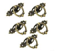 Confezione da 64 x 45 mm per armadietti da cucina, cassettiere, librerie e porte, in lega di zinco, pomelli retrò per maniglie (colore bronzo)