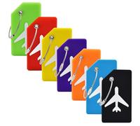 Confezione da 7 etichette per bagagli in silicone per valigie con carta d'identità, approvate TSA, protezione della privacy da viaggio (multicolore)