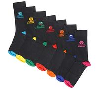 Confezione da 7 paia di calzini divertenti con scritta "Days of the Week", nero/multicolore., 6-11