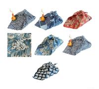 Confezione da 7 panni in cotone giapponese Furoshiki, 30 x 30 cm, tessuto patchwork a scacchi, per trapuntatura, fai da te, rilegatura, sciarpa, scialle, avvolgere, stile tradizionale