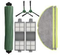 Confezione da 7 pezzi di ricambio DustCompactor Vac compatibili con iRobot 205 DustCompactor Vac Robot Vacuum, 1 spazzola a rullo, 2 cuscinetti per mocio, 2 spazzole laterali, 2 filtri HEPA