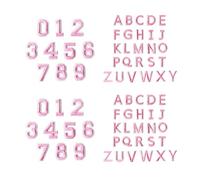 Confezione da 72 toppe ricamate con lettere e numeri, resistenti, termoadesive per abbigliamento, borse, artigianato, set di toppe ricamate lavabili