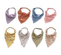 Confezione da 8 bandane triangolari da donna, fasce elastiche boho bandanas, semplici accessori per capelli per ragazze