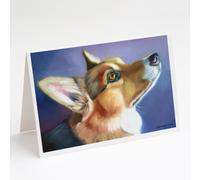 Confezione da 8 biglietti d'auguri e buste Corgi Devotion