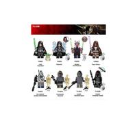 Confezione da 8 blocchi da costruzione Star Wars, personaggi Luke Skywalker Mace Windu, minifigure da