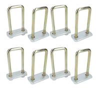 Confezione da 8 bulloni a U M10 40 mm x 110 mm con piastre e dadi ALTA RESIST...