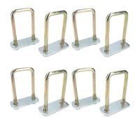 Confezione da 8 bulloni a U M10 50 mm x 100 mm con piastre e dadi ALTA RESIST...