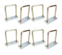 Confezione da 8 bulloni a U M10 70 mm x 100 mm con piastre e dadi ALTA RESIST...