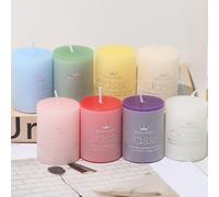 Confezione da 8 candele profumate a colonna antigoccia, 5 x 7,6 cm, non tossiche, senza fumo, a lunga durata, per decorazioni per la casa, il bagno, decorazioni per matrimoni