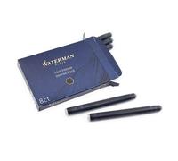 Confezione da 8 cartucce d'inchiostro Waterman, inchiostro permanente nero, dime