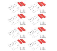 Confezione da 8 chiusure magnetiche per porte, armadietti, ultra sottili, in acciaio inox, autoadesive, per la chiusura delle porte scorrevoli dell'armadio della cucina