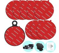 Confezione da 8 cuscinetti adesivi di ricambio da 80 mm, per cruscotto/parabrezza, supporto a ventosa per auto, DVR, casa, navigatore GPS, colore: rosso