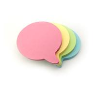 Confezione da 8 foglietti adesivi a forma di fumetto (100 fogli per blocco), colori pastello (76 x 76 mm), cuscinetti adesivi in giallo, rosa, verde, arancione | cancelleria, decorazioni per la casa,
