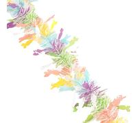 Confezione da 8 ghirlande pasquali con paillettes multicolore, a forma di coniglio, 5 strati densi, 2 m di lunghezza, 9 cm di larghezza, forniture per feste per la casa, le vacanze, la cameretta dei