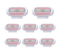 Confezione da 8 lame di ricambio per rasoio Gillette Venus ComfortGlide, lama a 3 strati e design con testa girevole, ricariche extra lisce da donna, facili da sostituire (rosa)