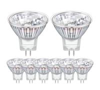Confezione da 8 Lampadina 12v 10w GU4 MR11, Faretto GU4 2800k Bianco Caldo Dimmable, Per la Casa, Paesaggio, Incasso, Illuminazione a Binario