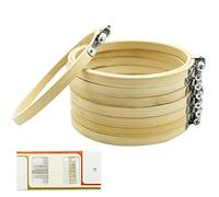 Confezione da 8 mini cerchi in bambù da 12,7 cm, per ricamo a punto croce, artigianato e cucito