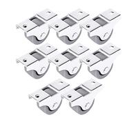 (Confezione da 8) Movimento morbido da 25 mm Ruota in gomma e plastica con piastra metallica Dispositivo per mobili unidirezionale (8)