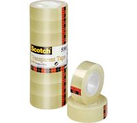 Nastro adesivo Scotch 550 - 19 mm x 33 mt - trasparente - Scotch - torre 8 rotoli