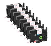 Confezione da 8 nastri di ricambio per Brother TZe-232 TZ232 TZE232 AZe232 laminati, rosso su bianco, 1,2 cm 1/2 "x 8 m, 12 mm 8 m, compatibile con Brother PTH110 PT 70BM PTP300BT PT-1010 PT-7100