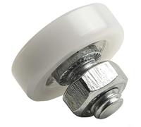 Confezione da 8 piccole pulegge per cassetti con cuscinetti a sfera e aste filettate M6 x 1 per un movimento fluido nelle porte scorrevoli di armadi e nei cassetti dei mobili per ufficio (19 mm)