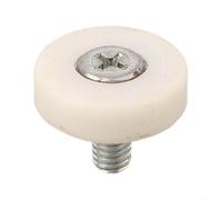 Confezione da 8 piccole pulegge per cassetti con cuscinetti a sfera e aste filettate M6 x 1 per un movimento fluido nelle porte scorrevoli di armadi e nei cassetti dei mobili per ufficio (22 mm)