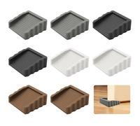 Confezione da 8 piccoli fermaporta in gomma, cunei bidirezionali per fondo, cunei decorativi per casa e ufficio, tappi in gomma per moquette, piastrelle in cemento, 4 colori (8)