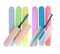 Confezione da 8 porta spazzolini da denti da viaggio, nuovi, tubo in plastica, set multicolore