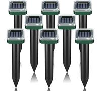 Confezione da 8 repellenti solari per talpe Sonic Gopher repellente per arvicole e talpe deterrente Sonic Spikes Repellente ultrasuoni controllo parassiti esterni tenere le talpe fuori dal prato