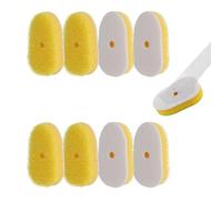 Confezione da 8 ricariche per spugnette per piatti, compatibili con Scrub Daddy, testine di ricambio, spazzola per pulire cibi bloccati, testine di ricambio per la pulizia della cucina (solo ricariche