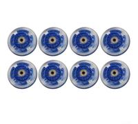 Confezione da 8 ruote autoalimentate a LED per pattini in linea, con effetto luce lampeggiante, no per batterie necessarie, durezza 82A, poliuretano per una guida fluida e silenziosa, diametro 64 mm e