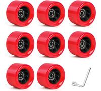Confezione da 8 Ruote per Pattini A Rotelle con Cuscinetti Ruote per Pattini in Linea Ruote Resistenti all'Usura in Pu per Pattinaggio A Doppia Fila