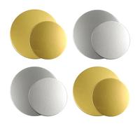 Confezione Da 8 Sottotorta Rotondi, Base Per Torta Riutilizzabile, Vassoio Per Torta Mousse, Piatto Per Torta In Cartone Per Compleanni, Matrimoni, Feste Di Famiglia (Oro, Argento)