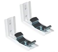 Confezione da 8 staffe verticali a L per binario da 3,8 cm, montaggio interno, clip in metallo argentato, per parete, soffitto, ufficio, casa