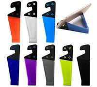 Confezione da 8 supporti per telefono cellulare e tablet, universali, tascabili, colorati, pieghevoli, a forma di V, supporto da scrivania compatibile con tablet Galaxy, iPad, e-reader, Kindle e