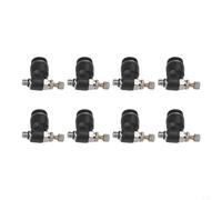 Confezione da 8 valvole di controllo pneumatiche push-in del flusso d'aria, controller in rame e plastica per tubi da 6 mm a 5 mm, raccordi a collegamento rapido per sistemi d'aria industriali, (SL6