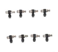 Confezione da 8 valvole di controllo pneumatiche push-in del flusso d'aria, controller in rame e plastica per tubi da 6 mm a 5 mm, raccordi a collegamento rapido per sistemi d'aria industriali, (SL4