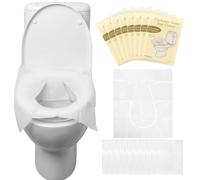 Confezione da 80 copri sedili WC biodegradabili, Fogli in carta lavabile per viaggi, campeggio, bagni pubblici, bambini e adulti (430 x 355 mm)