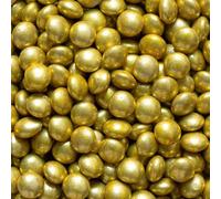 Confezione da 80 G Mini Lenti Cioccolato A Latte Oro, Dim. ⌀ 10 mm, Pronte all’uso, Con il 60% di cioccolato al latte, Made in Italy Perfette per Decrare le tue Torte