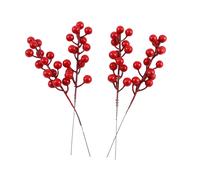 Confezione Da 80 Gambi di Bacche Rosse di Natale Artificiali Da 8 Pollici P9453