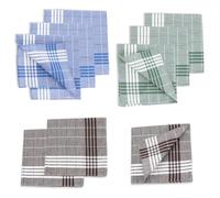 Confezione da 9 fazzoletti da uomo - 100% cotone riutilizzabili, morbidi quadrati classici tascabili da uomo, set tradizionale di fazzoletti lavabili