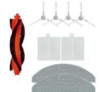 Confezione da 9 pezzi di ricambio per robot aspirapolvere Xiaomi S20, le parti di ricambio includono 1 spazzola principale, 2 panni per mocio, 2 filtri Hepa, 4 spazzole laterali