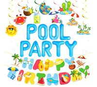 Confezione da 9 vortici da appendere per piscina estiva e spiaggia, confezione da 9 vortici da appendere al soffitto, palloncini per feste in piscina, feste di compleanno, feste in spiaggia